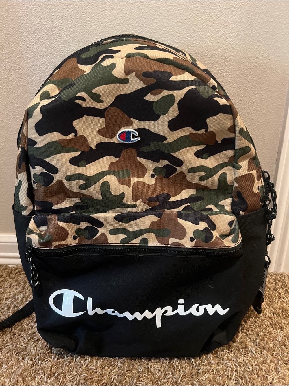 Champion Camo and Black Backpack